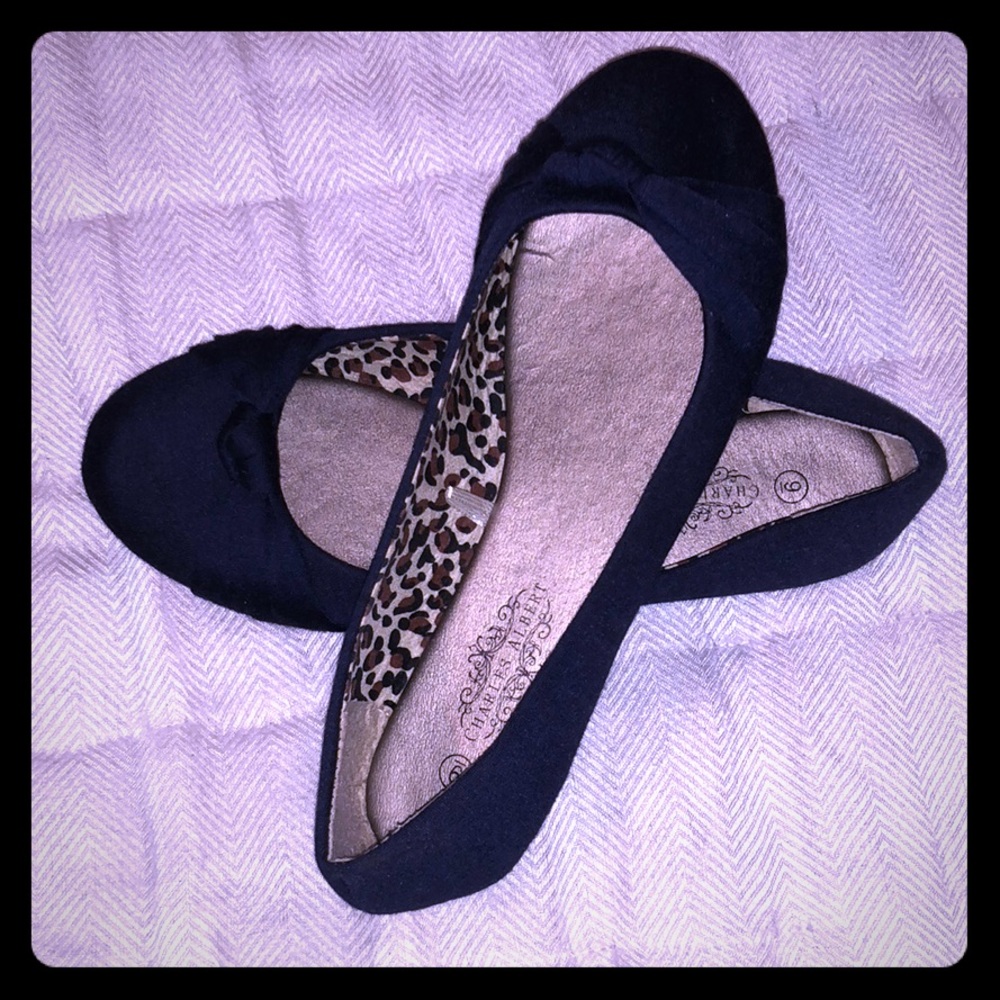 Navy flats